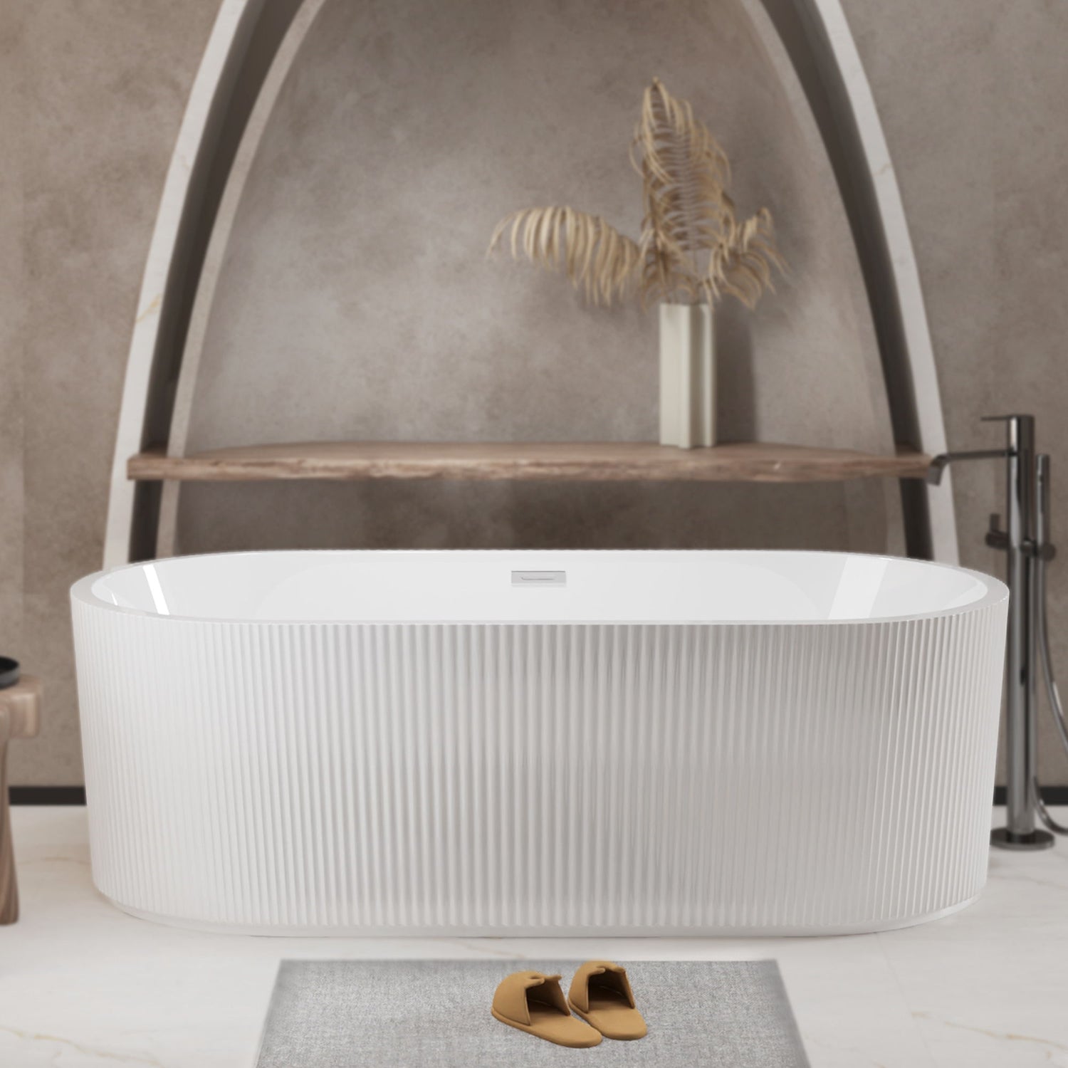Linear Freestanding Soaker Tub