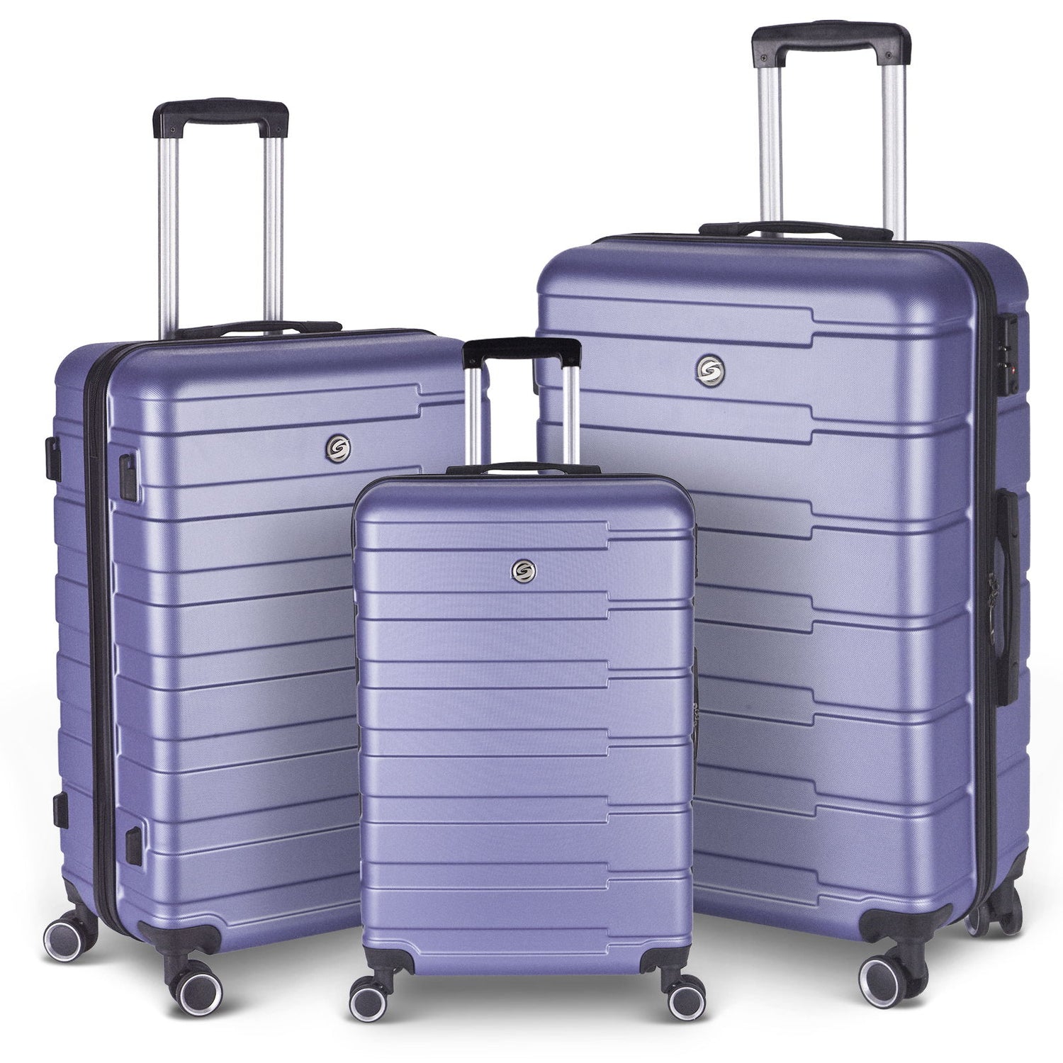 Luggage Suitcase 3 Piece Sets Hardside Carry-On Luggage With Spinner Wheels 20&quot; / 24&quot; / 28&quot;