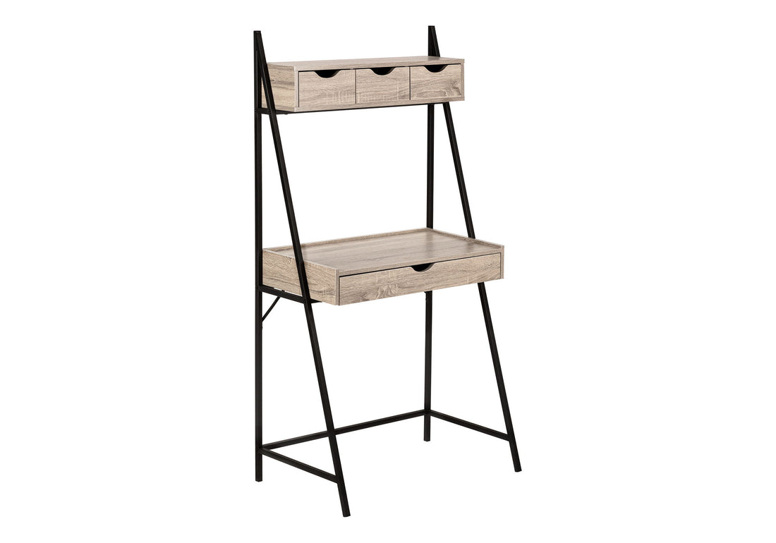 Computer Desk For Home Office, Laptop, Leaning, Storage Drawers, Contemporary &amp; Modern