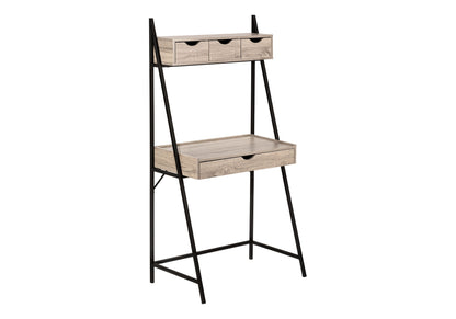 Computer Desk For Home Office, Laptop, Leaning, Storage Drawers, Contemporary &amp; Modern
