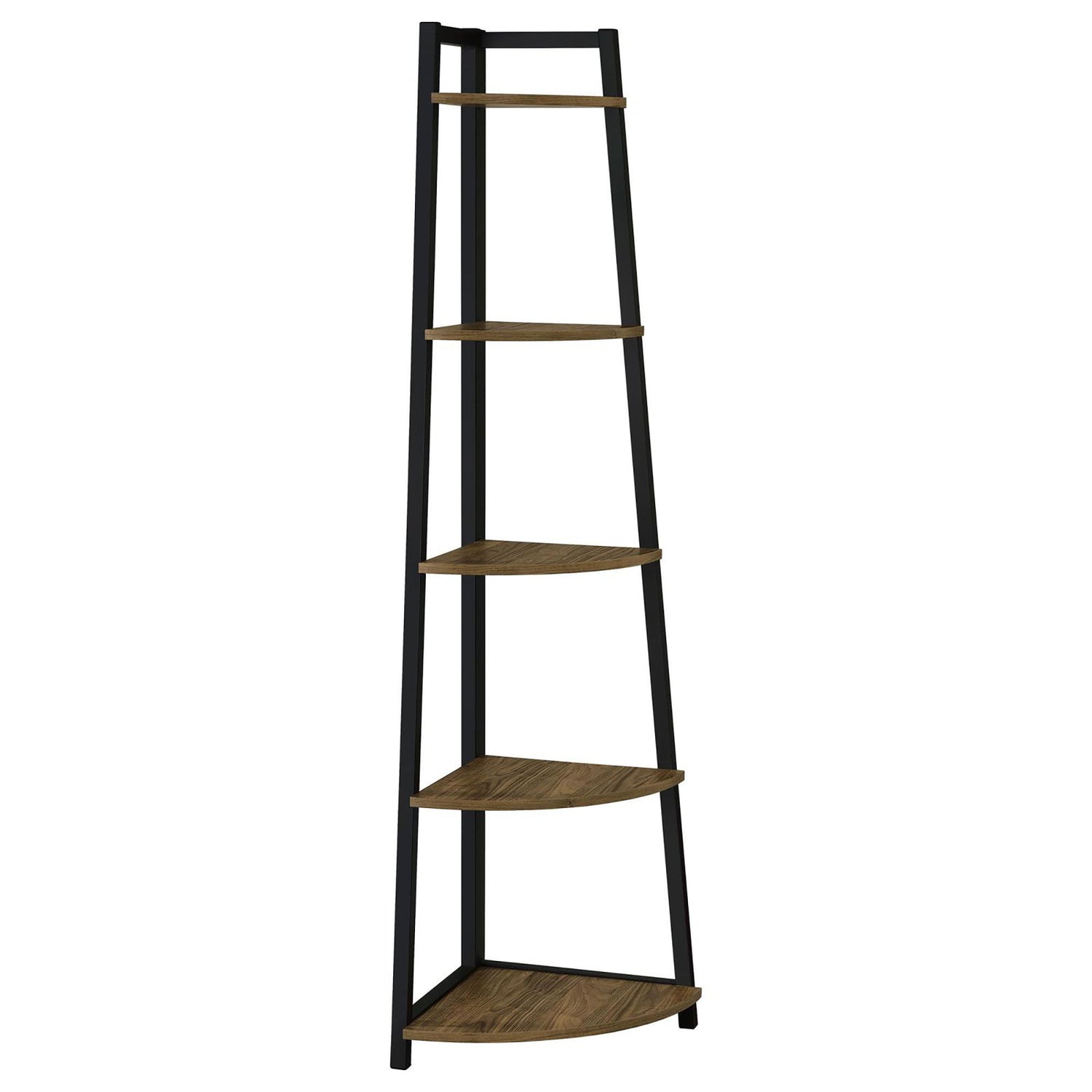 5 Tier Corner Bookcase - Brown