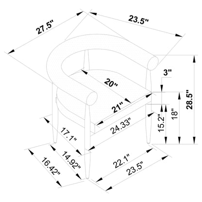 Crofton - Upholstered Dining Arm Chair (Set of 2) - Black