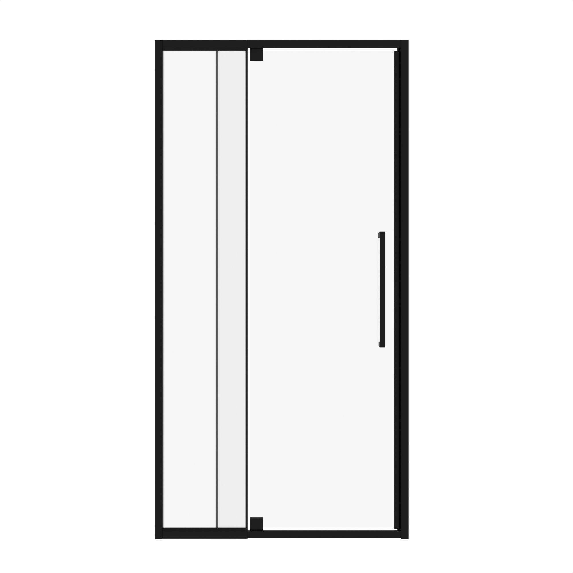 Semi-Frameless Pivot Hinged Shower Door, Reversible Design