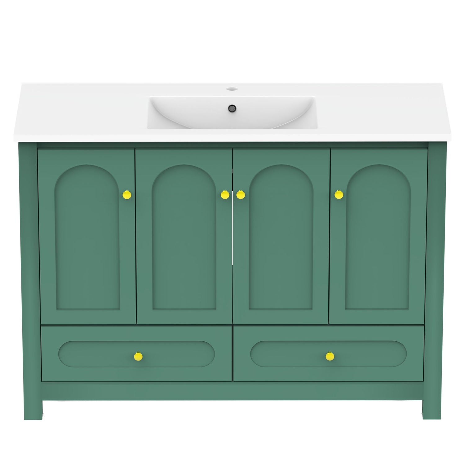 Bathroom Vanity With Sink Combo, 4 Soft Close Doors And 2 Drawers