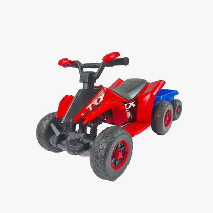 6V Kids Electric ATV With Headlights, Mp3, USB &amp; Volume Control, 4 Wheel Ride-On Vehicle - Red