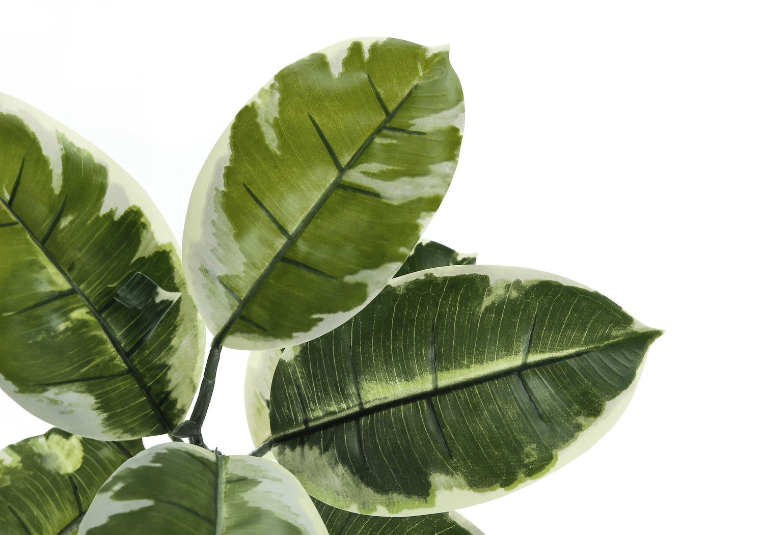 52&quot; Tall, Artificial Plant, Rubber Tree, Indoor, Fake, Floor, Greenery, Potted, Real Touch, Decorative - Green / Black