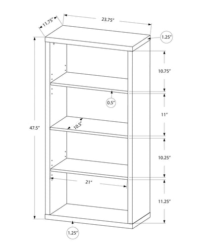 5 Tier For Office Bookshelf, Bookcase, Etagere, Contemporary &amp; Modern