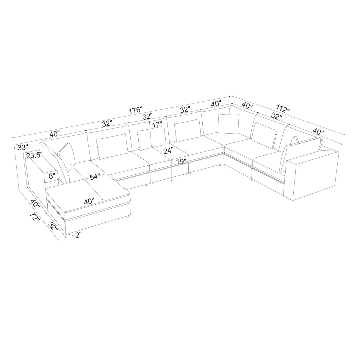 Upholstered Modular Sectional &amp; Custom Configuration