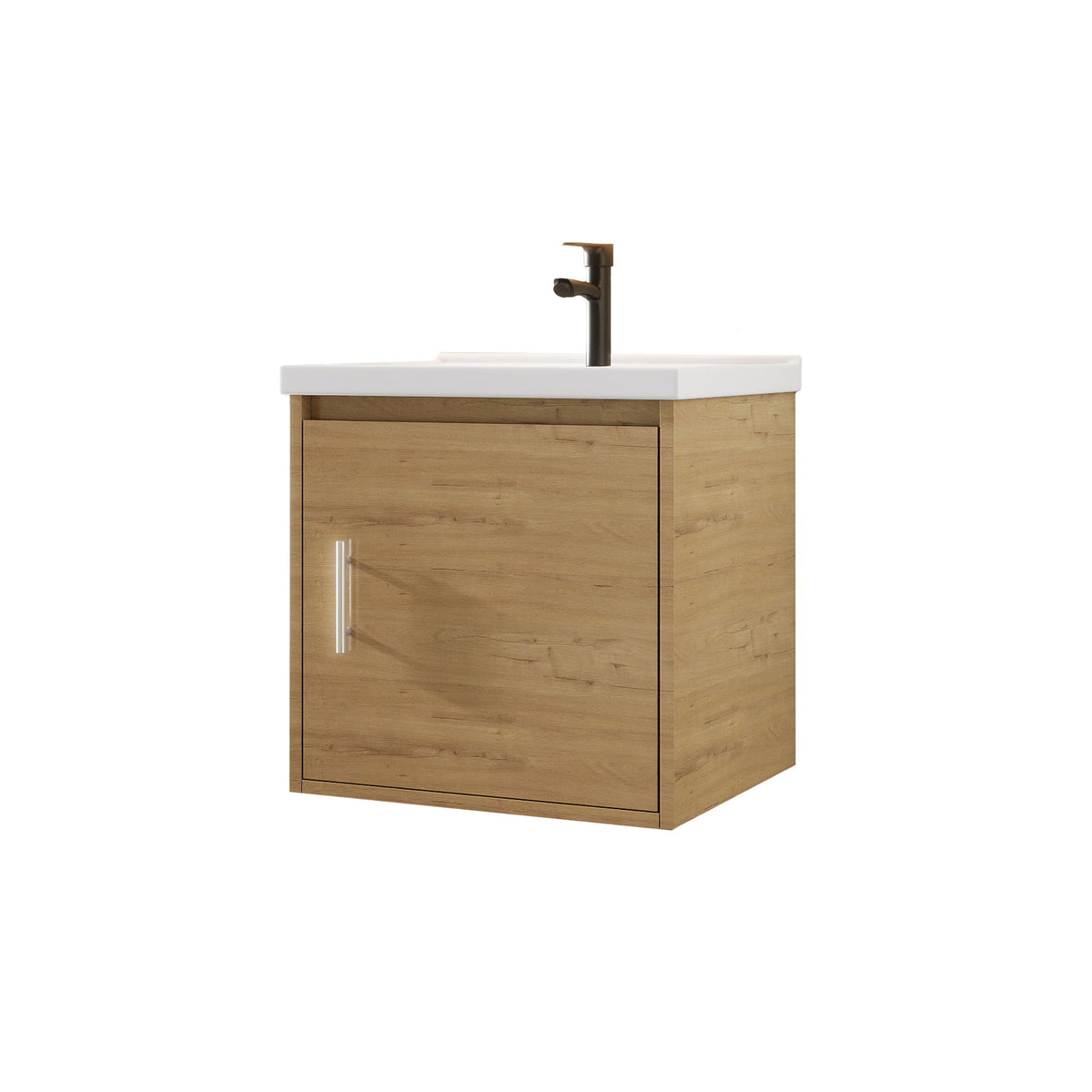 Floating Bathroom Vanity Combo, Wall Mounted Cabinet With Sink &amp; Soft Close Doors For Small Bathrooms
