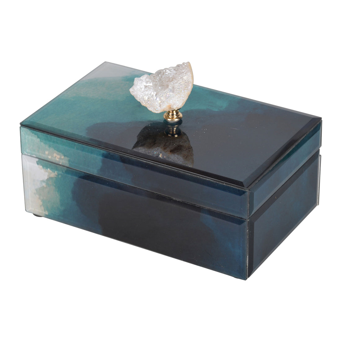 Bethany - Aqua Jewelry Box, Stackable Decorative Storage Boxes &amp; Lids