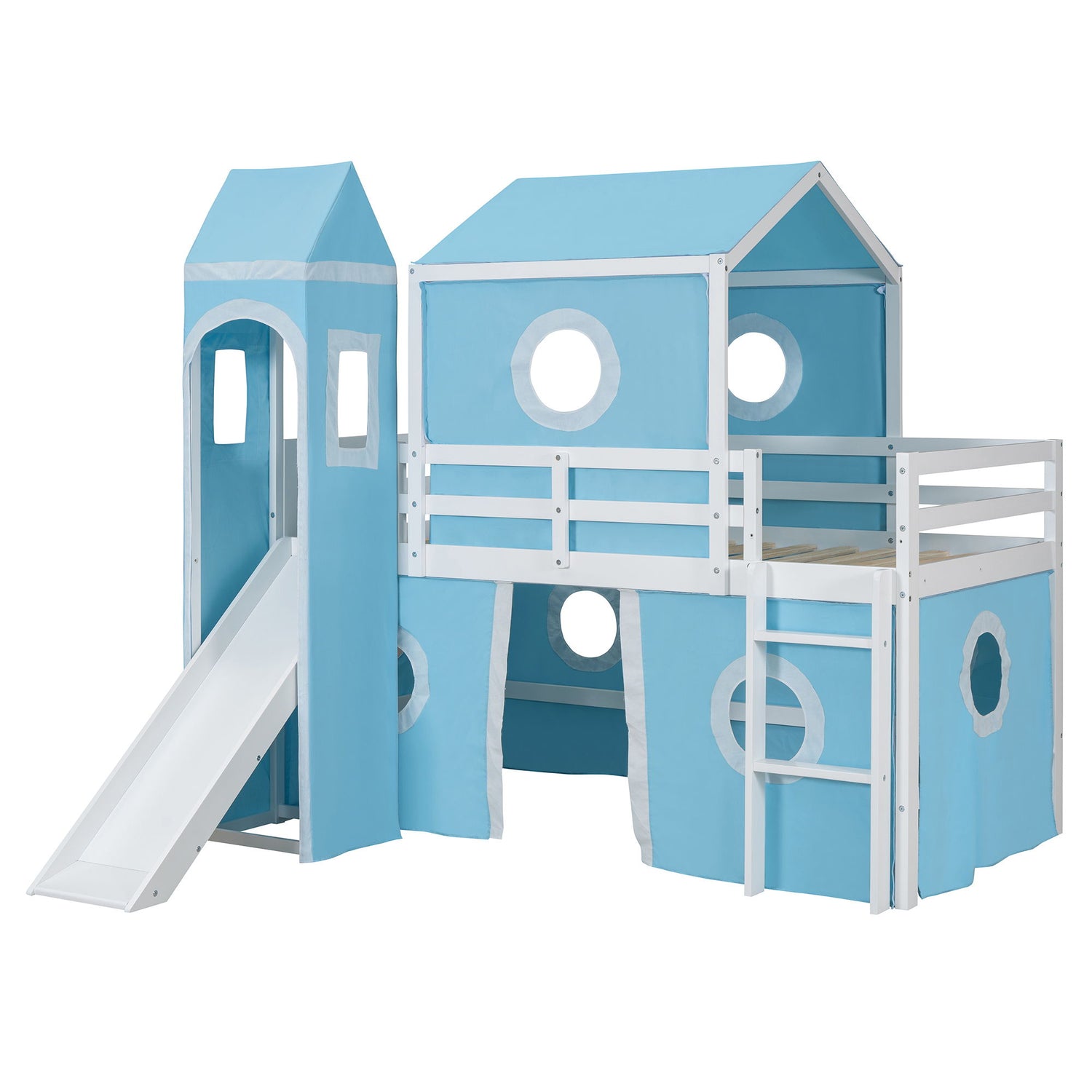 Loft Bed &amp; Slide Tent And Tower