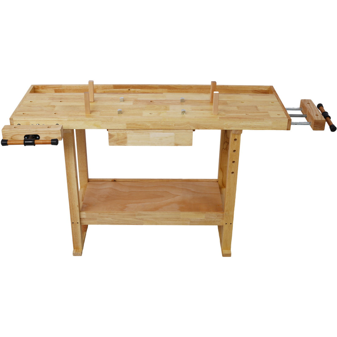 55&quot; Wood Workbench For Garage Workshop And Home - Natural