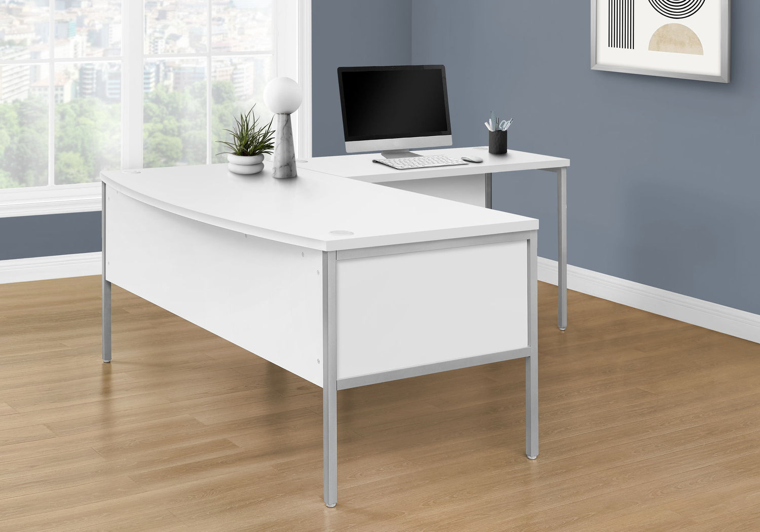 Computer Desk, Home Office, Commercial Grade, Contemporary &amp; Modern
