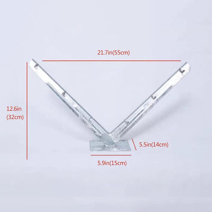 Galvanized V Bracket For Razor Wire Extension Fence Support 1 Pair - Silver