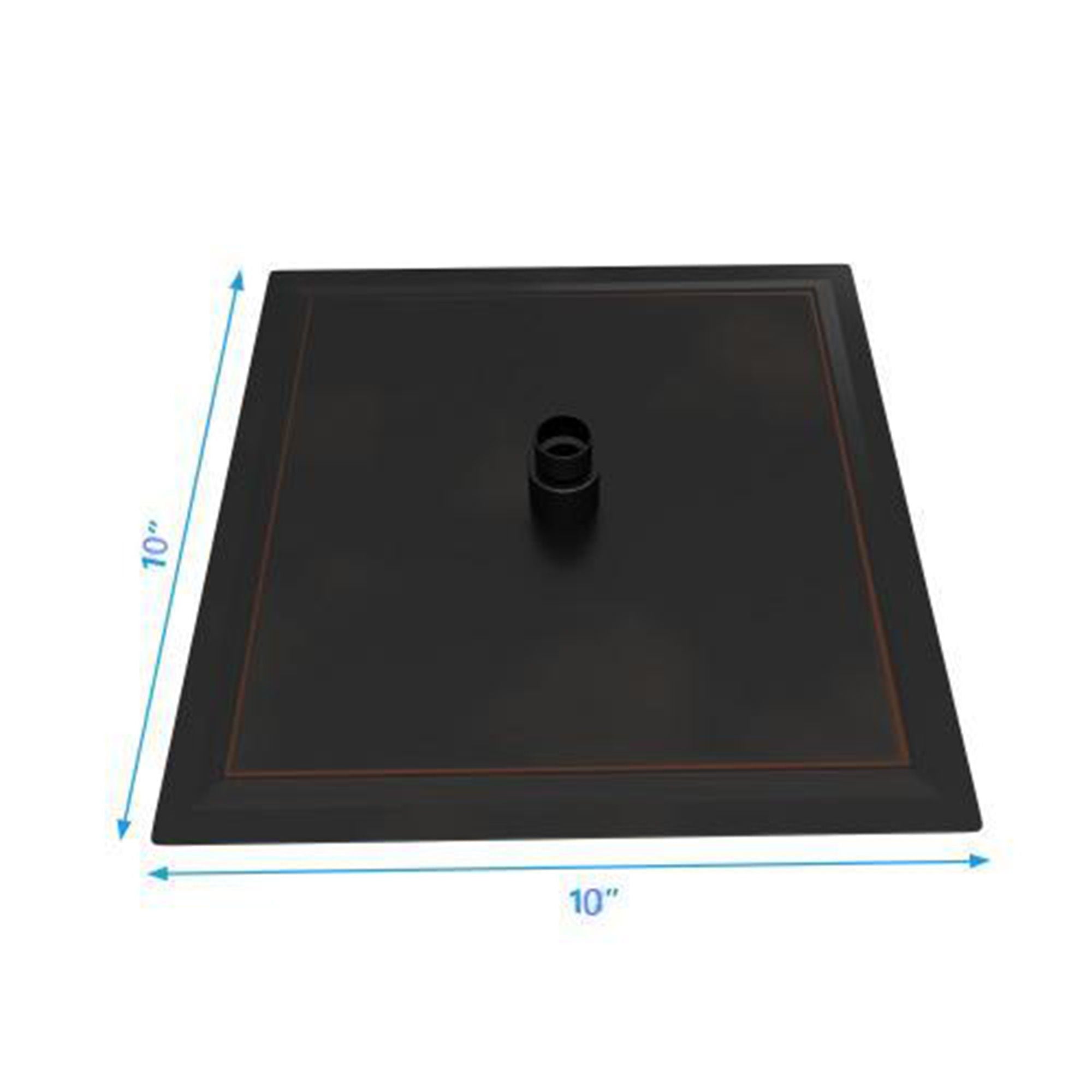 10&quot; Square Rainfall Shower Head With Silicone Nozzle - Oil-Rubbed Bronze