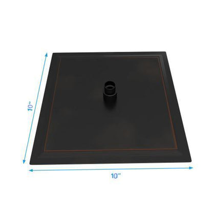 10&quot; Square Rainfall Shower Head With Silicone Nozzle - Oil-Rubbed Bronze