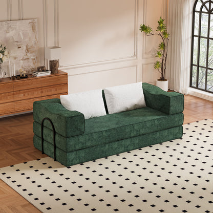 3 Seat Folding Floor Couch &amp; King Size Bed Mattress