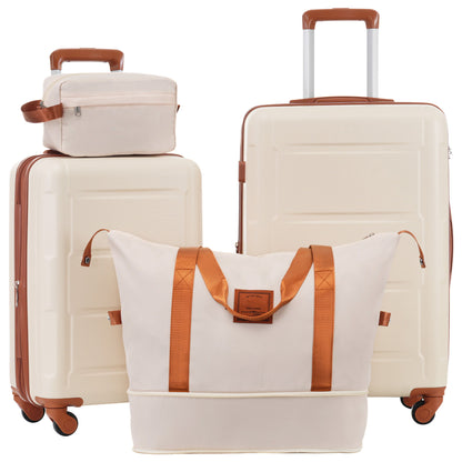2 Piece Luggage Set With Bags Expanable Spinner Wheels ABS Lightweight Suitcase With Tsa Lock 20&quot; / 24&quot;