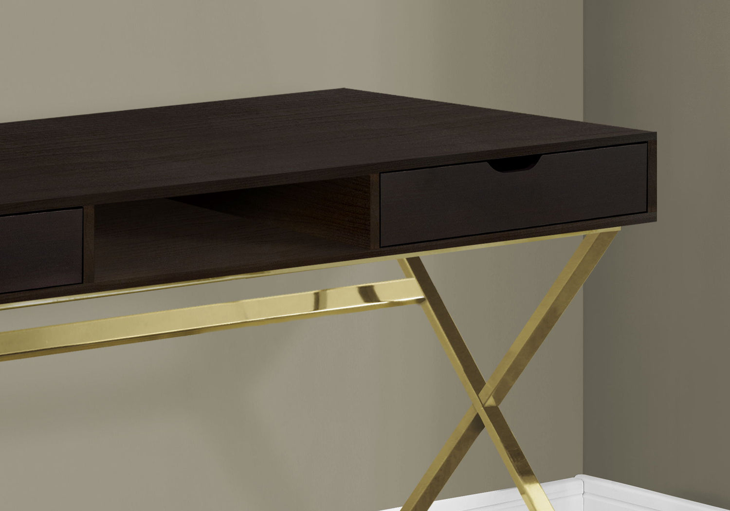 Computer Desk For Home Office, Laptop, Storage Drawers, Contemporary &amp; Modern - Espresso