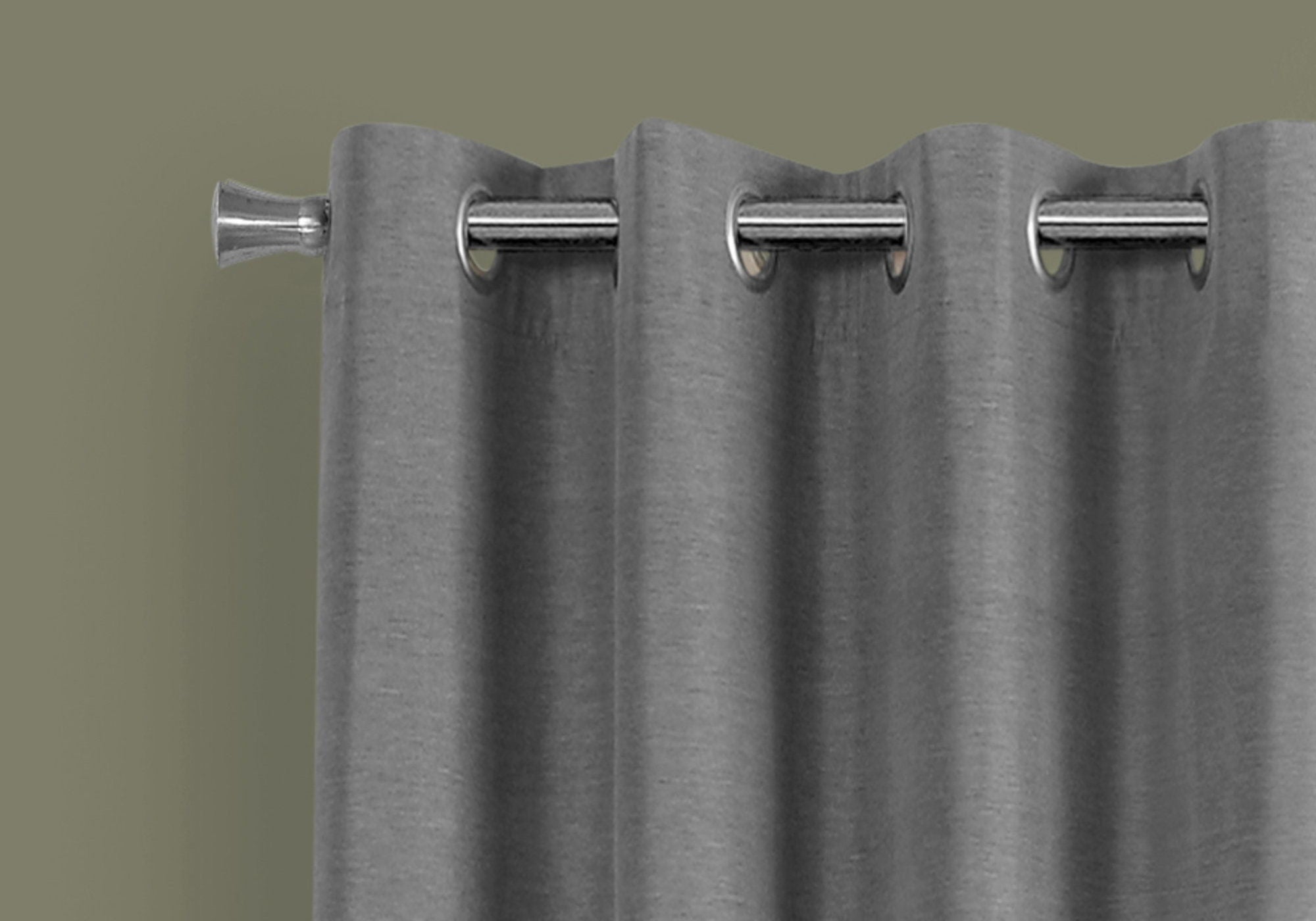 2 Pieces Set, Curtain Panel, Room Darkening, Grommet, Contemporary &amp; Modern