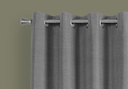 2 Pieces Set, Curtain Panel, Room Darkening, Grommet, Contemporary &amp; Modern