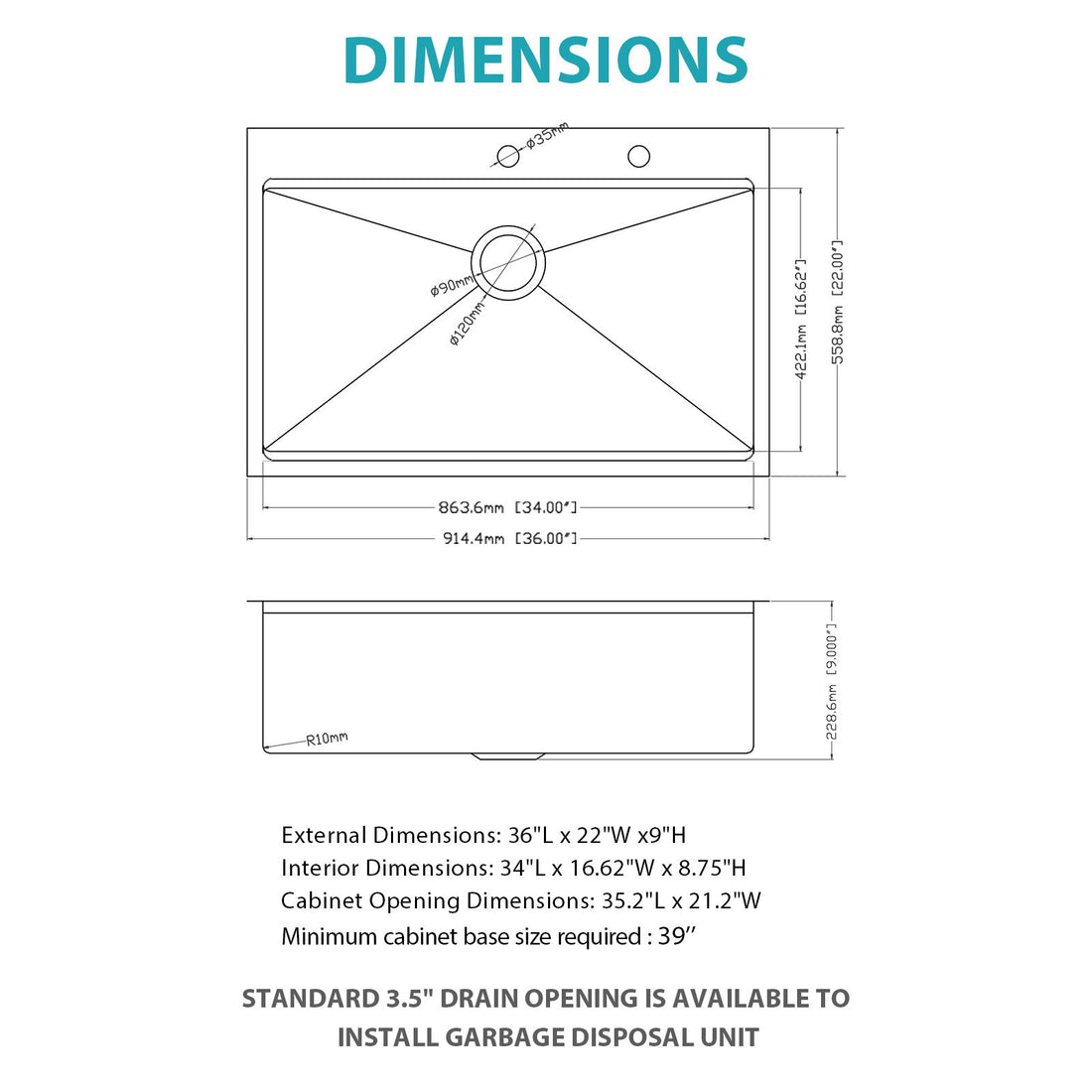 Drop In Workstation Sink Topmount Single Bowl With Pull Out Faucet And Soap Dispenser - Gunmetal Black