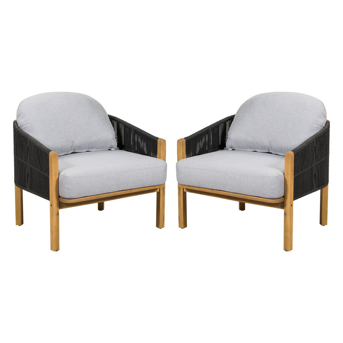 Grotta - Outdoor Wood Club Chair (Set of 2)