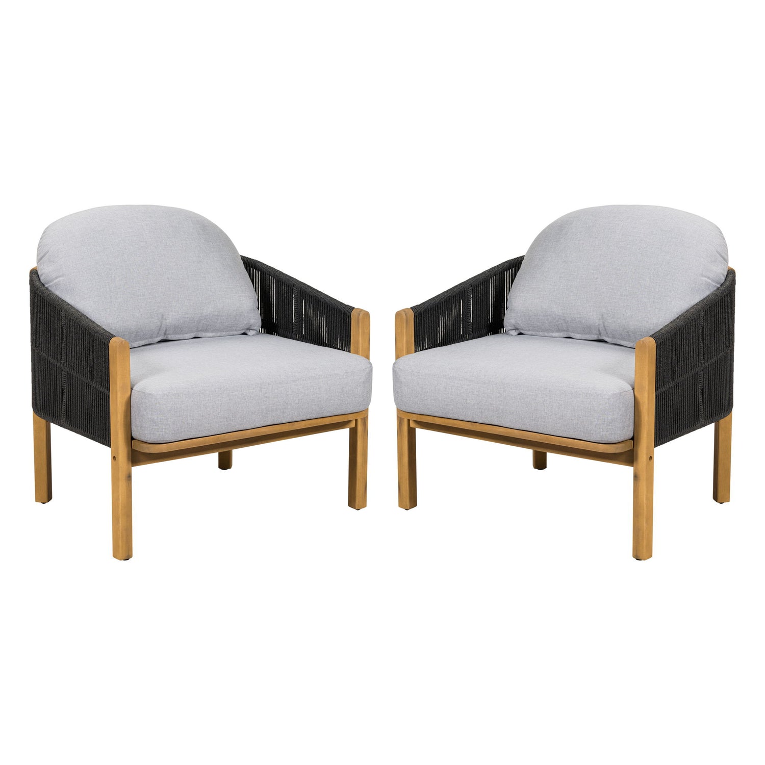 Grotta - Outdoor Wood Club Chair (Set of 2)