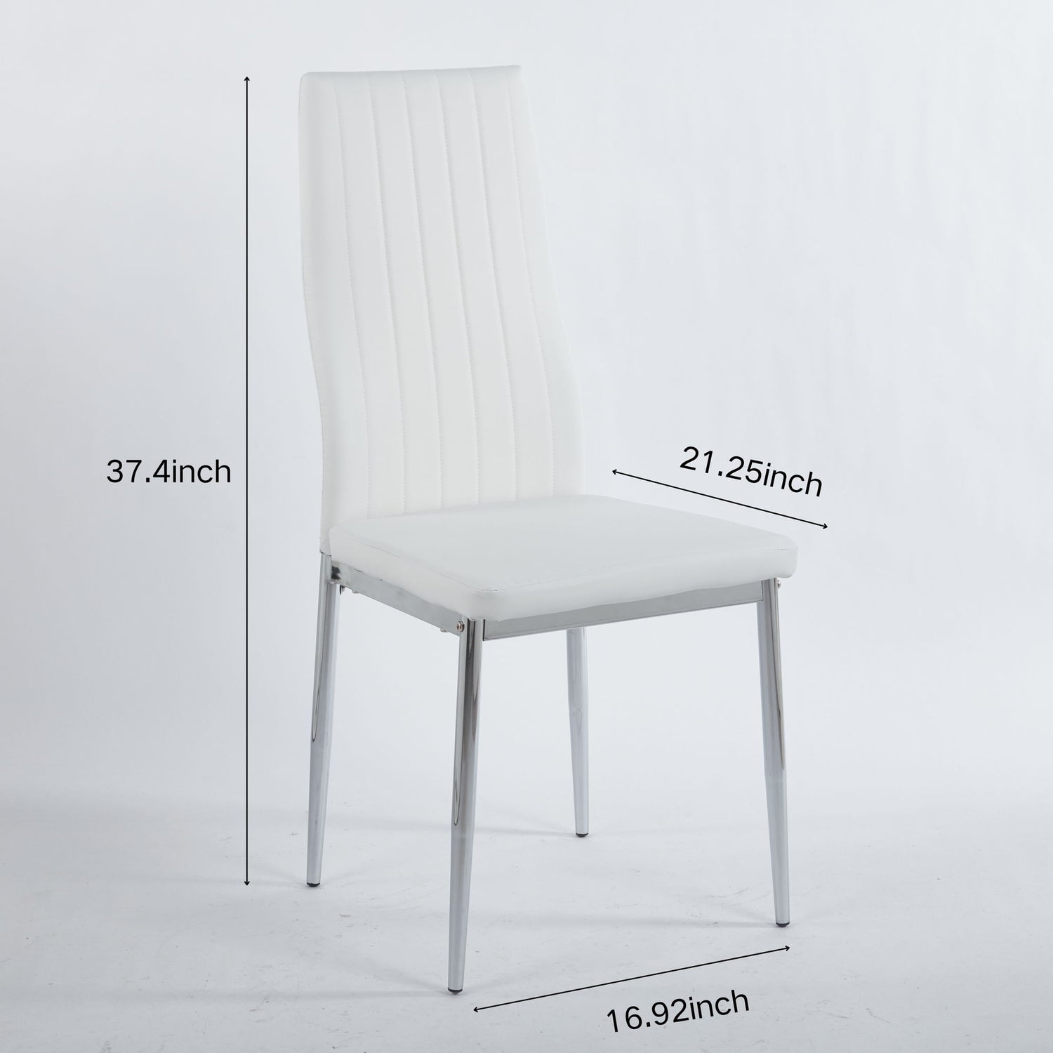 Chrome Leg Dining Chair (Set of 4)