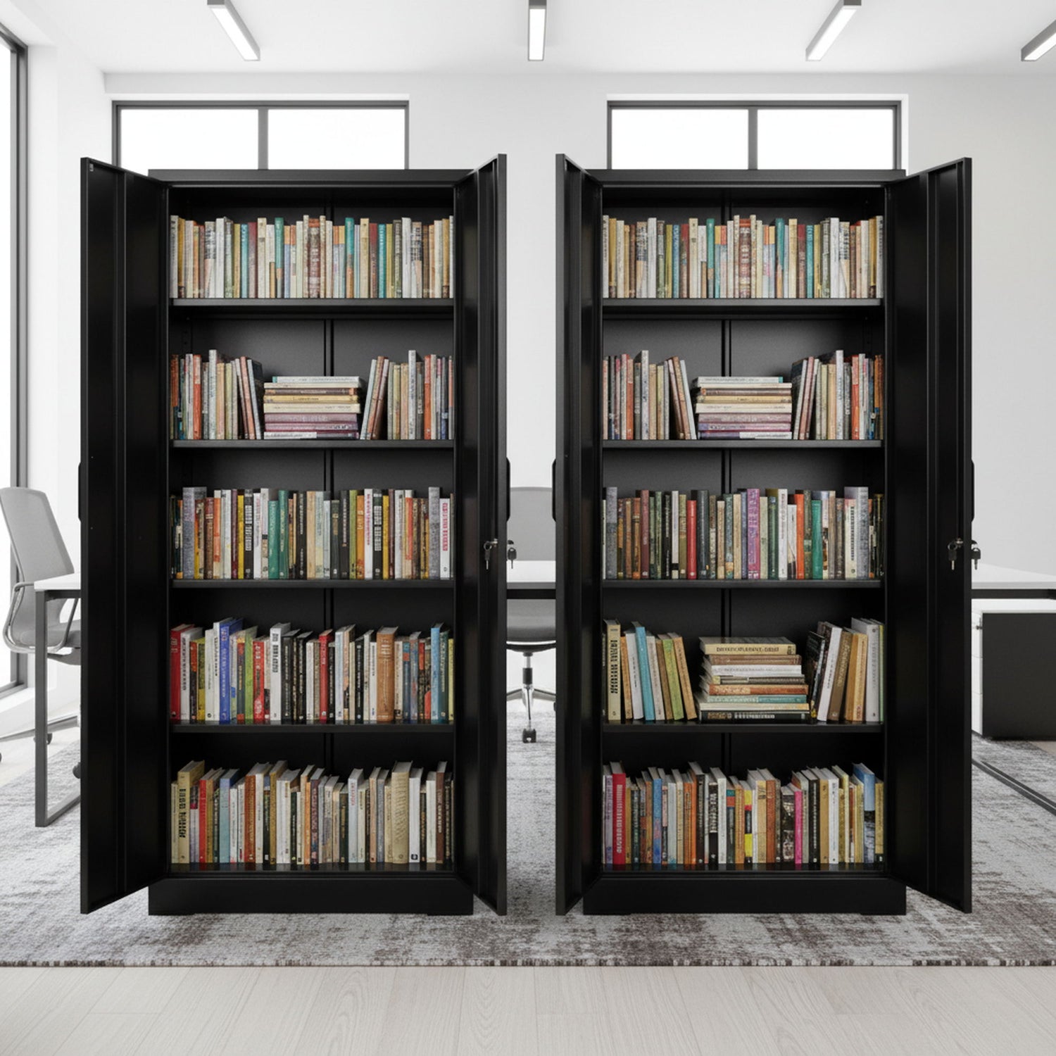 Ironclad - Storage Cabinet With Locking Doors And 4 Adjustable Shelves