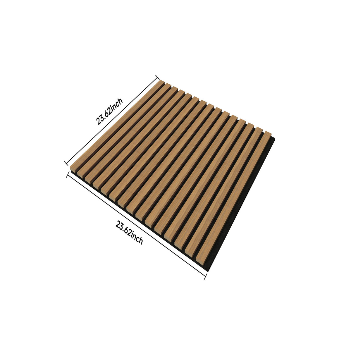 3D Groove Acoustic Panels &amp; Strip Boards, Sound Absorbing Wall &amp; Ceiling Panels (Set of 8) - Walnut