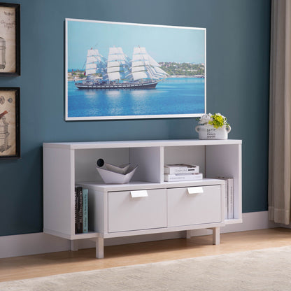 Modern TV Stand &amp; Two Shelves And Two Drawers
