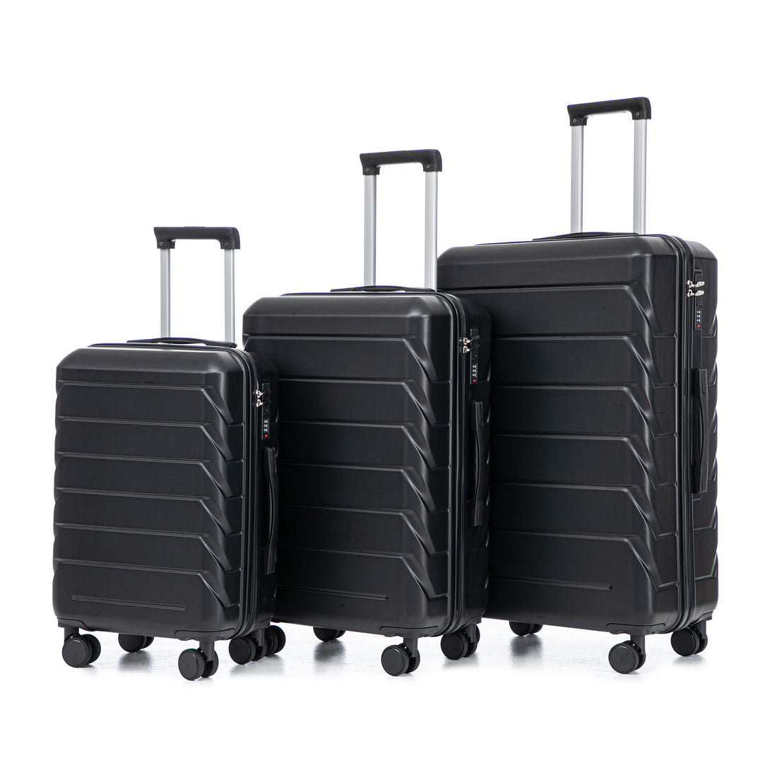 3 Pieces Set 20&quot; / 24&quot; / 28&quot; Spinner Wheel Luggage With Combination Lock