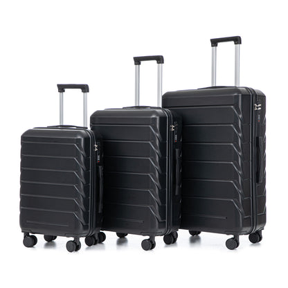 3 Pieces Set 20&quot; / 24&quot; / 28&quot; Spinner Wheel Luggage With Combination Lock