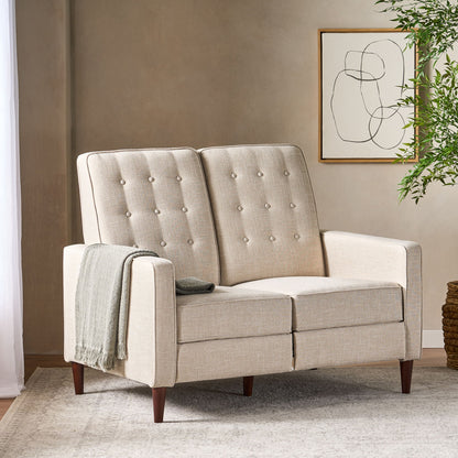 Manville - Contemporary Tufted Loveseat Pushback Recliner