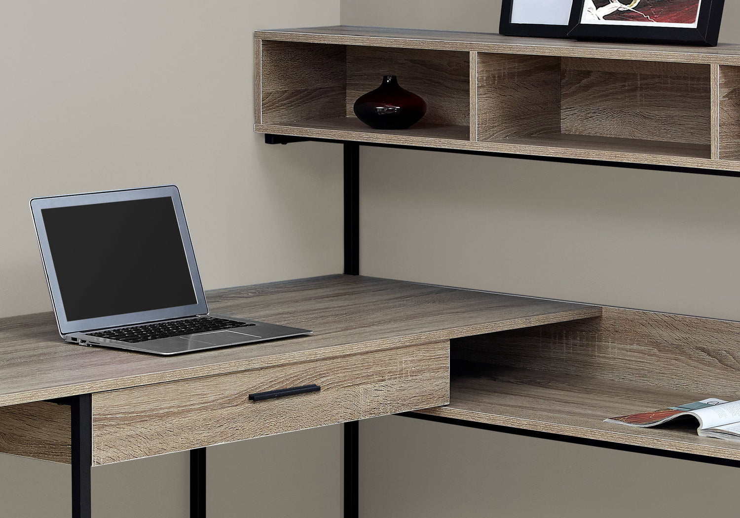 Computer Desk, Home Office, Corner, Storage Drawers, L Shape, Laptop, Contemporary &amp; Modern