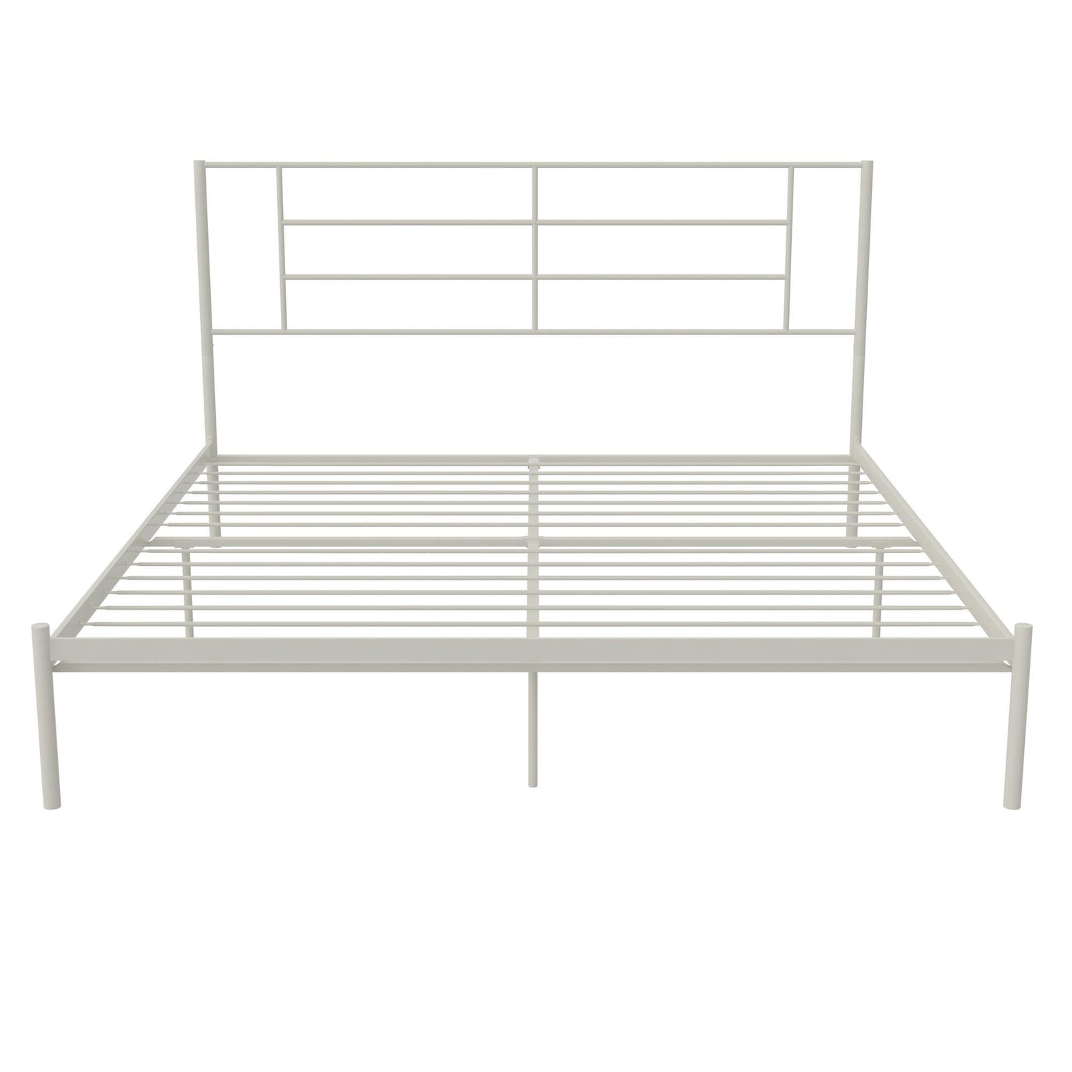 Praxis - King Bed With Simple Headboard - White