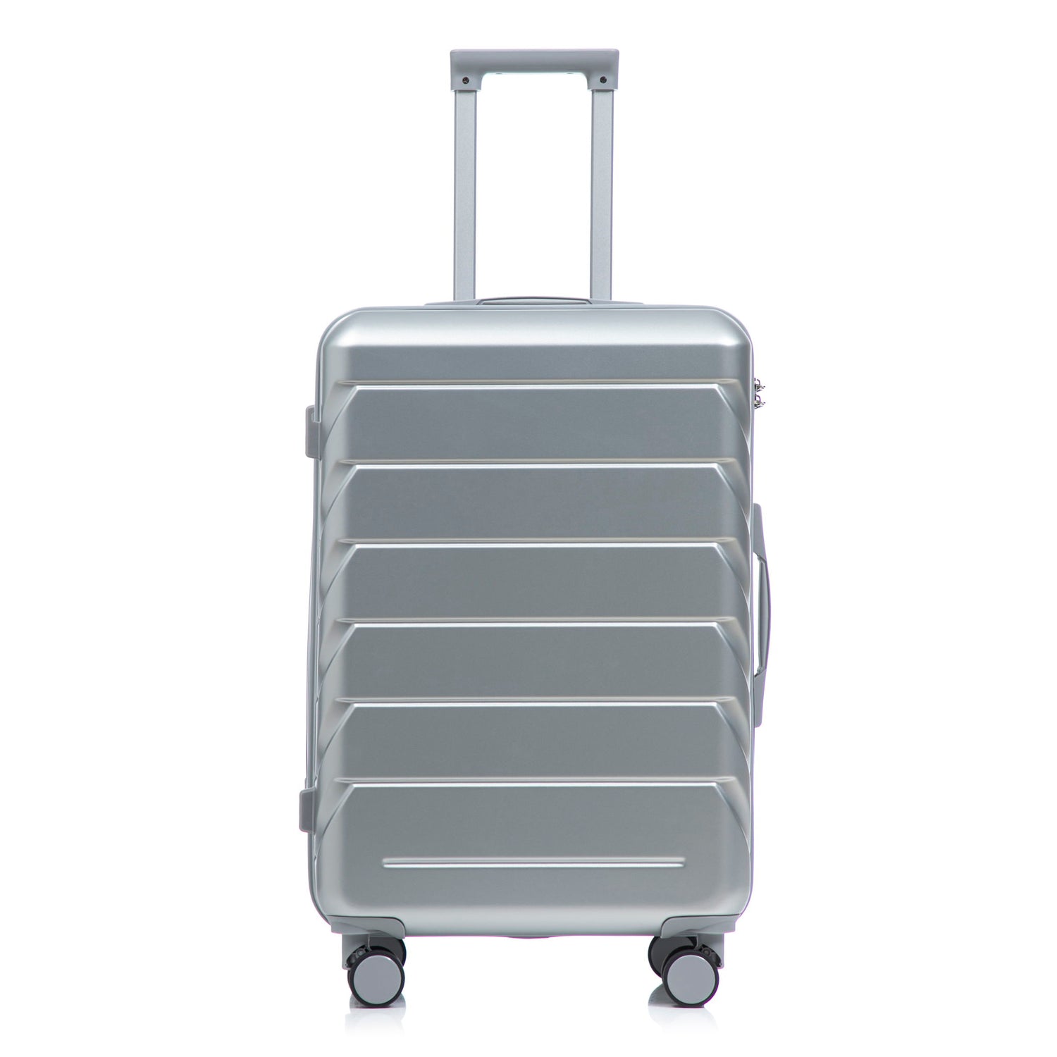 Hard Shell Luggage With Scratch Resistant Surface, 4 Wheels, Combination Lock &amp; Side Hooks