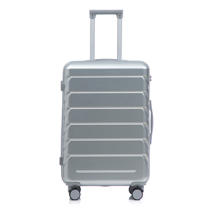 Hard Shell Luggage With Scratch Resistant Surface, 4 Wheels, Combination Lock &amp; Side Hooks
