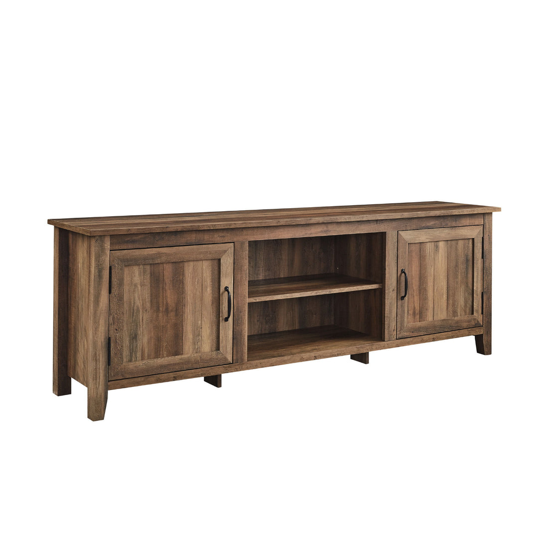 Modern Farmhouse 2 Door Grooved 70&quot; TV Stand For 85&quot; TVs