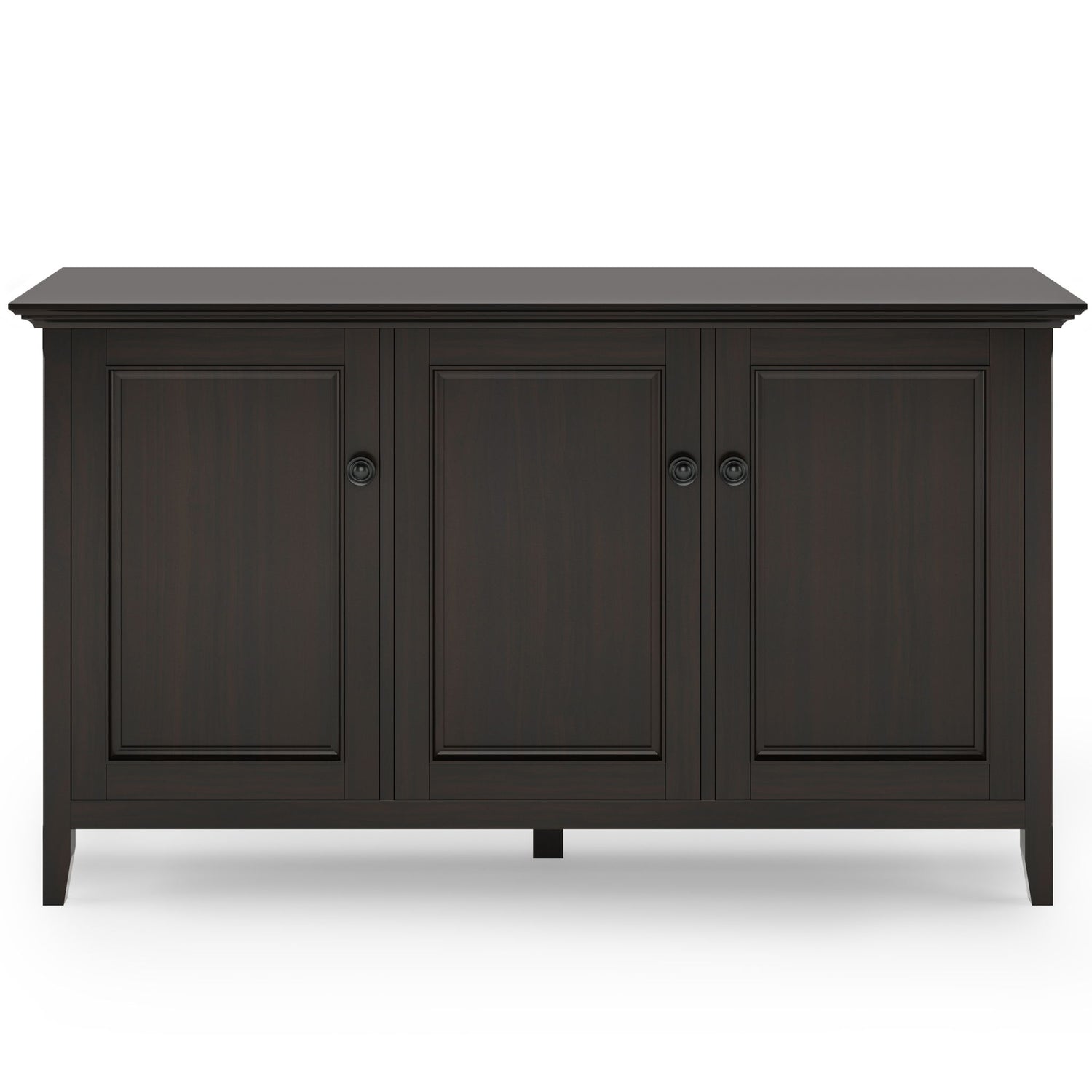 Amherst - Wide 3 Door Storage Cabinet - Hickory Brown