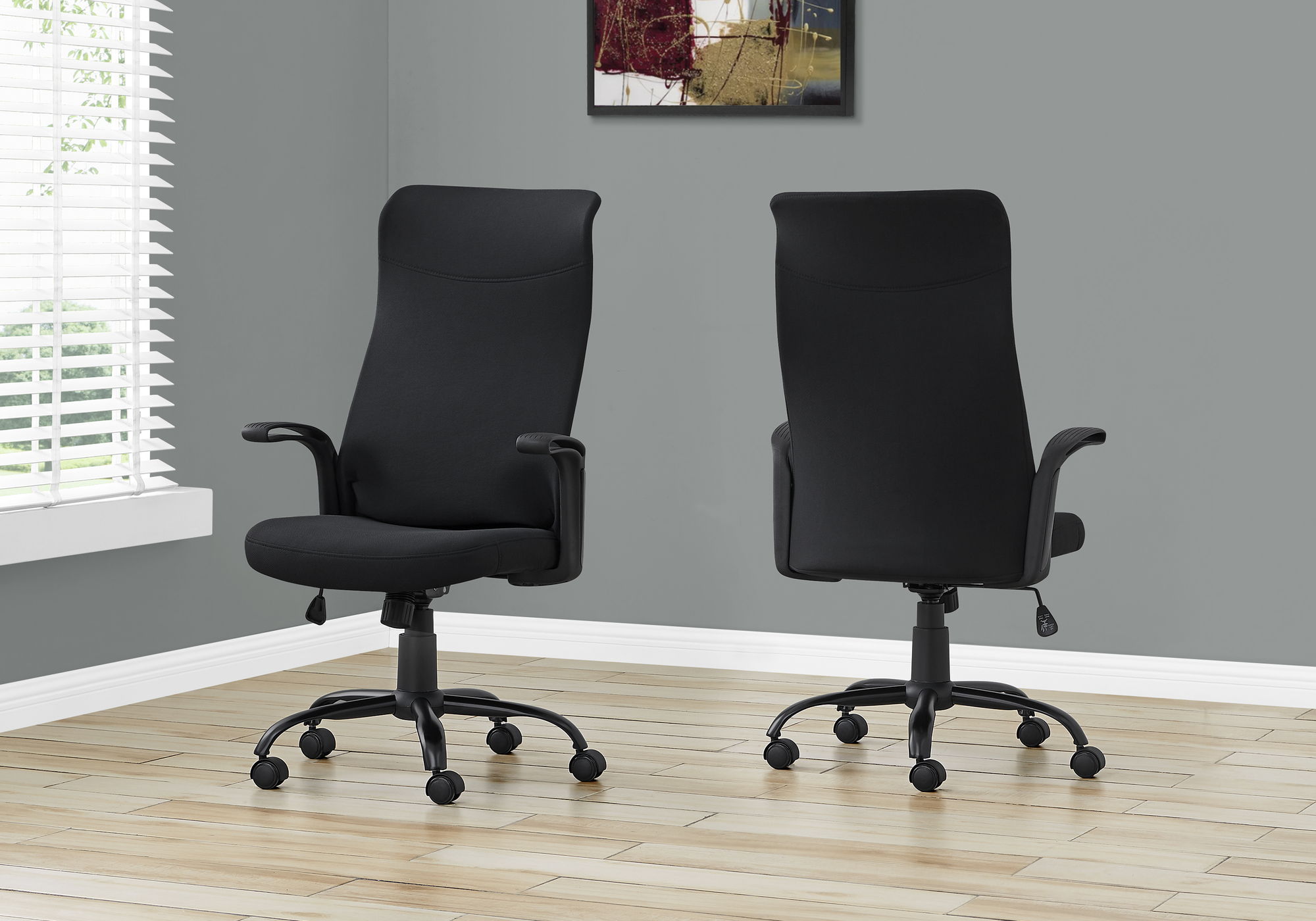 Office Chair, Adjustable Height, Swivel, Armrests, Contemporary &amp; Modern