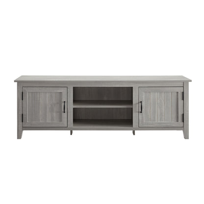 Modern Farmhouse 2 Door Grooved 70&quot; TV Stand For 85&quot; TVs
