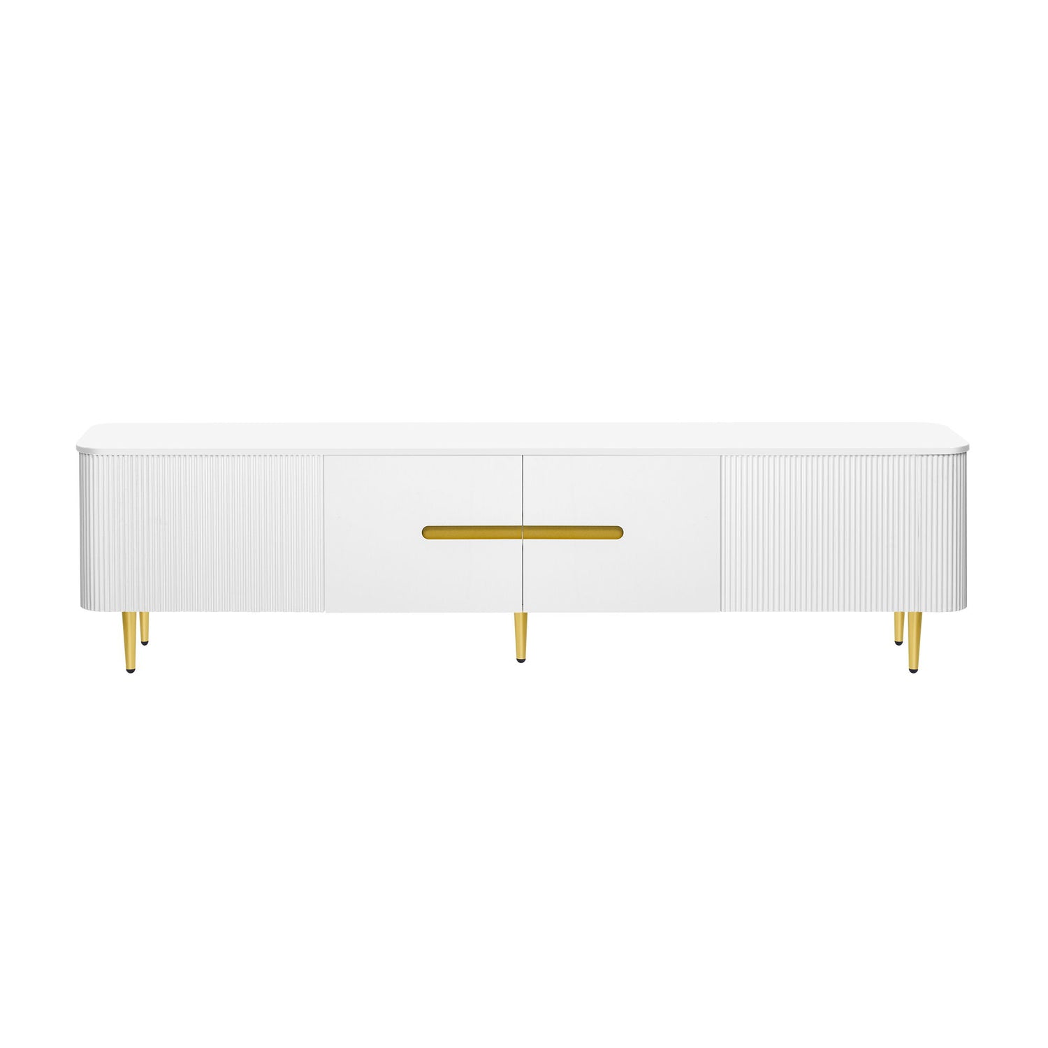Minimalist TV Stand For TVs Up To 85&quot;, Modern Entertainment Center Media Console With 4 Spacious Cabinets For Living Room