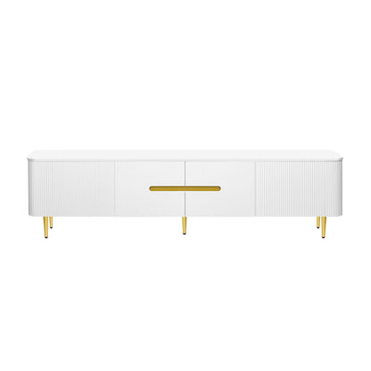 Minimalist TV Stand For TVs Up To 85&quot;, Modern Entertainment Center Media Console With 4 Spacious Cabinets For Living Room