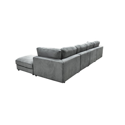 Upholstered Modular Sectional &amp; Custom Configuration And Toss Pillows
