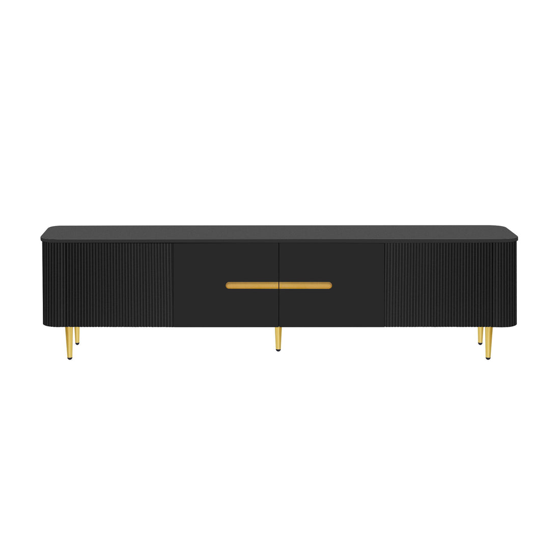 TV Stand For TVs, Media Console With 4 Spacious Cabinets For Living Room