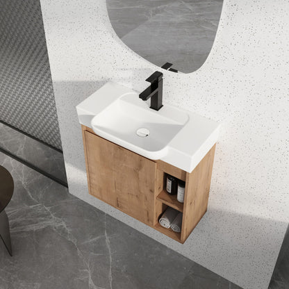 Wall Mounted Bathroom Vanity &amp; Sink &amp; Soft Close Door