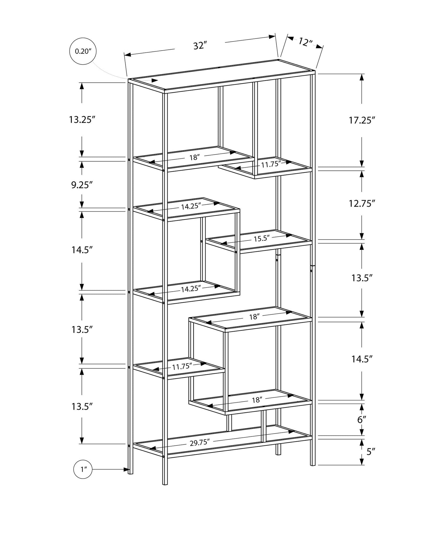 Bookshelf, Bookcase, Etagere, For Office, Contemporary &amp; Modern