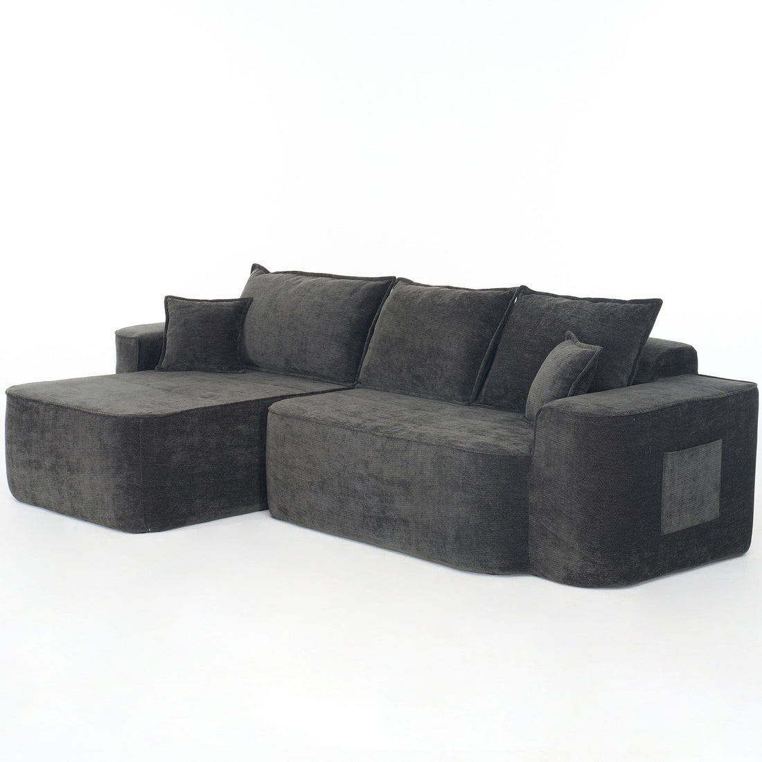 L-Shaped Sectional Sofa Couch With Chaise, Extra Deep Seats